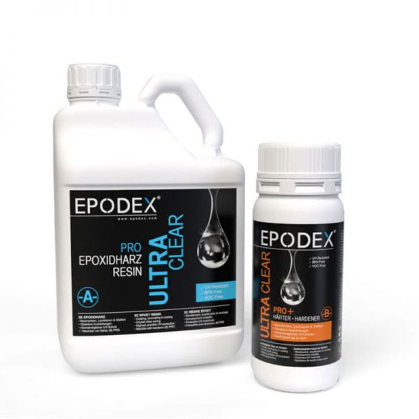 Rasina epoxidica Epodex Ultra transparenta de turnare PRO + grosime 0,1-5 cm